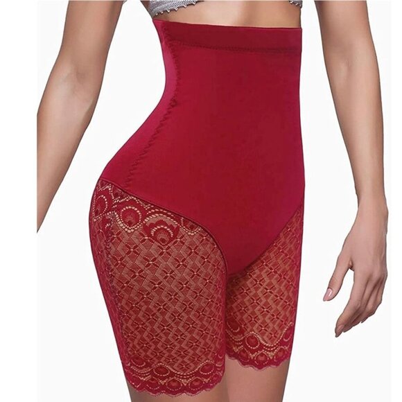 Butt Lifter Body Shaper Shorts Red lace Faja Size XXL - Picture 6 of 14